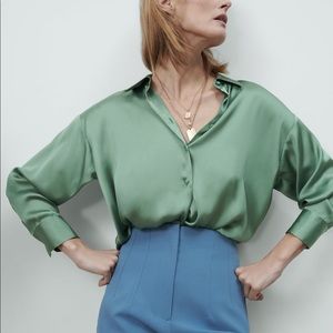 Zara Satin Effect Top